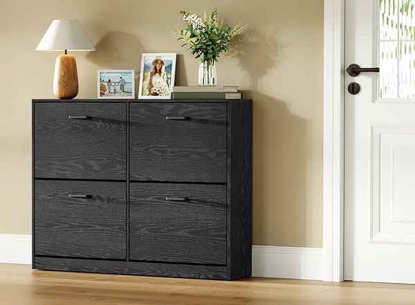 SONGMICS Výklopný botník Vasagle Klein 105,5 cm černý