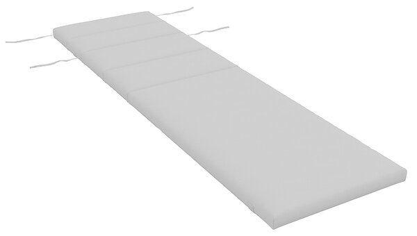 Outsunny Polštář na Lehátko 196x63x6 cm Bavlněný Matrac s Voděodolnou Tkaninou pro Zahradní Terasu a Balkon Světle Šedý | Aosom