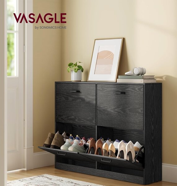 SONGMICS Výklopný botník Vasagle Klein 105,5 cm černý