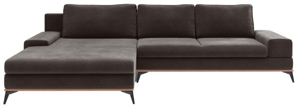 -25 % Dny MOMENTI– Windsor & Co Sametová rozkládací pohovka Astre 315 cm, levá