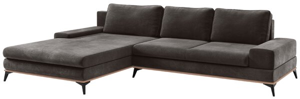 -25 % Dny MOMENTI– Windsor & Co Sametová rozkládací pohovka Astre 315 cm, levá