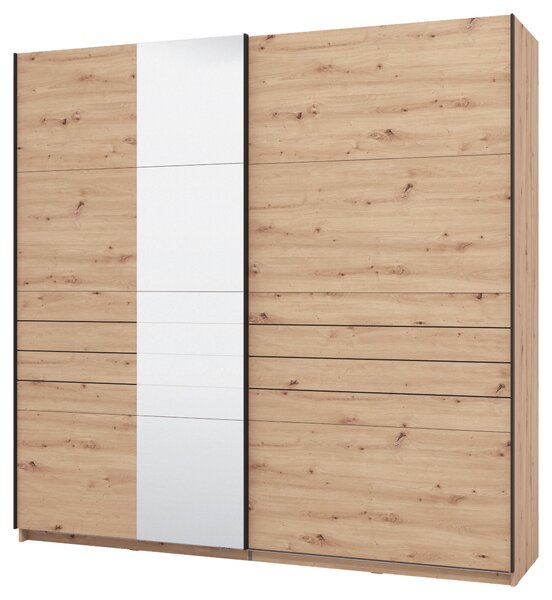 SKŘÍŇ S POSOUVACÍMI DVEŘMI, dub artisan, 220/217,5/61 cm Xora - Šatní skříně