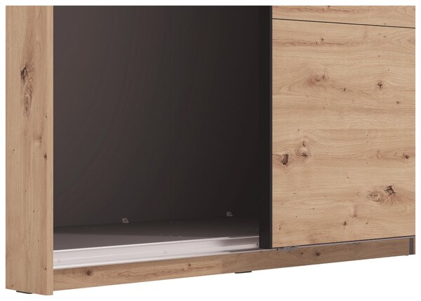 SKŘÍŇ S POSOUVACÍMI DVEŘMI, dub artisan, 245/217,5/61 cm Xora - Šatní skříně