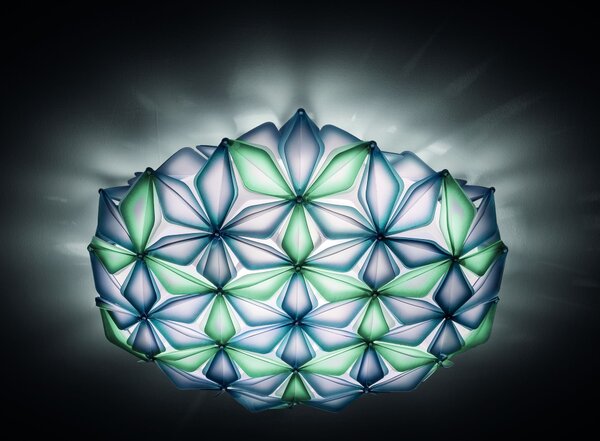 SLAMP LAVCL00BLU00000000EU La Vie large, modré designové svítidlo, 3x12W LED E27, prům. 71cm