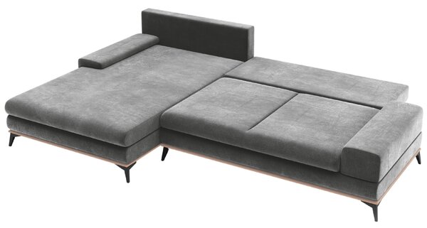 -25 % Dny MOMENTI– Windsor & Co Sametová rozkládací pohovka Astre 315 cm, levá