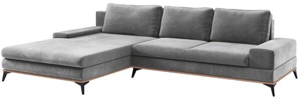 -25 % Dny MOMENTI– Windsor & Co Sametová rozkládací pohovka Astre 315 cm, levá