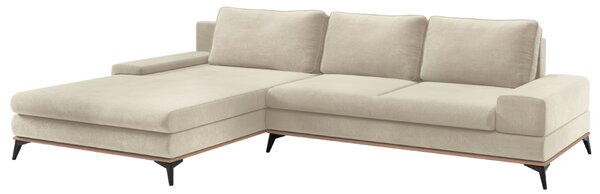 -25 % Dny MOMENTI– Windsor & Co Sametová rozkládací pohovka Astre 315 cm, levá