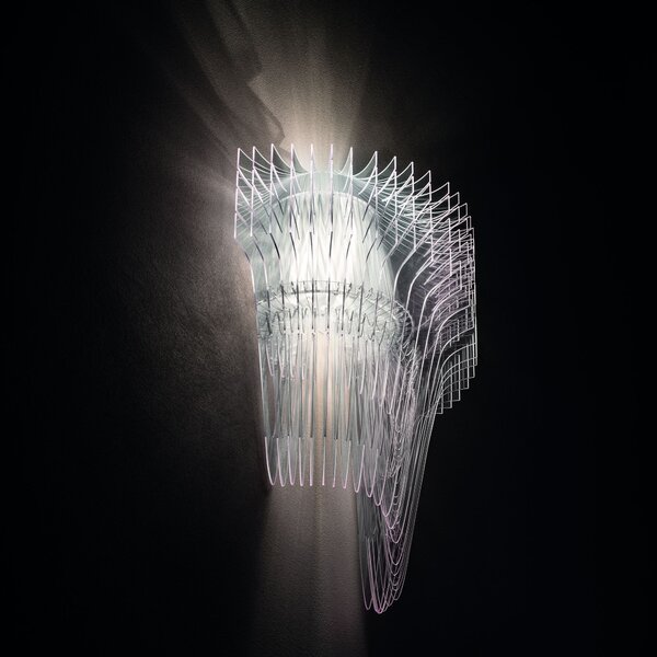 SLAMP ARIWS00TRS00000000EU Aria wall transparent, nástěnný světelný objekt od Zaha Hadid, 2xE14 + 6W LED, výška 60cm