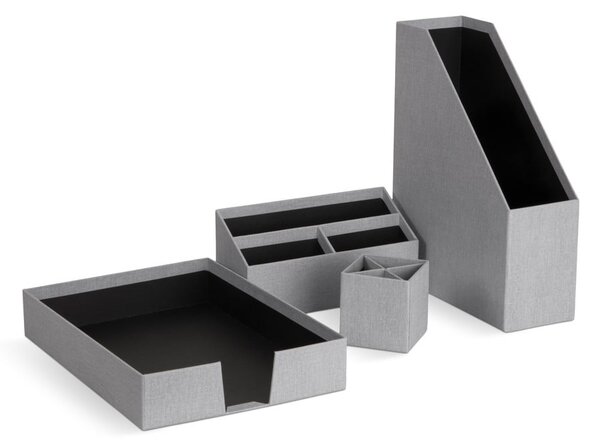 Kartonové organizéry v sadě 4 ks Hugo Canvas Paper Laminate – Bigso