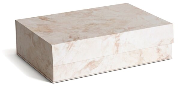 Béžové kartonové úložné boxy v sadě 3 ks s víkem 42,5x29,5x13 cm Kian Paper Laminate – Bigso
