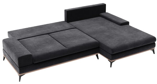 -25 % Dny MOMENTI– Windsor & Co Sametová rozkládací pohovka Astre 315 cm, pravá