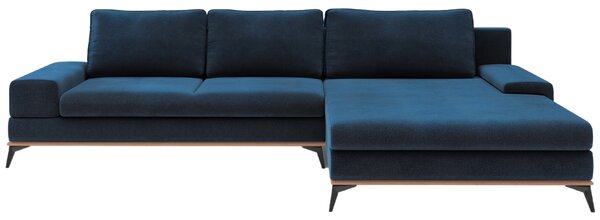 -25 % Dny MOMENTI– Windsor & Co Sametová rozkládací pohovka Astre 315 cm, pravá