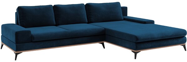 -25 % Dny MOMENTI– Windsor & Co Sametová rozkládací pohovka Astre 315 cm, pravá