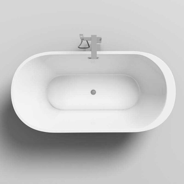 BPS-koupelny Volně stojící akrylátová vana PORTO 503B 170x75 BL bílá/černá, odtokový komplet chrom