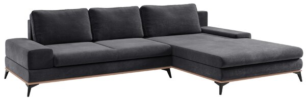 -25 % Dny MOMENTI– Windsor & Co Sametová rozkládací pohovka Astre 315 cm, pravá