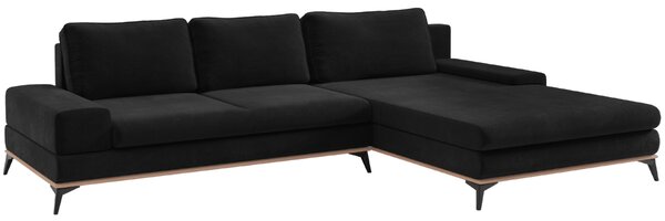 -25 % Dny MOMENTI– Windsor & Co Sametová rozkládací pohovka Astre 315 cm, pravá