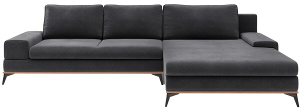 -25 % Dny MOMENTI– Windsor & Co Sametová rozkládací pohovka Astre 315 cm, pravá