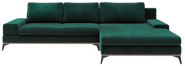 -25 % Dny MOMENTI– Windsor & Co Sametová rozkládací pohovka Astre 315 cm, pravá