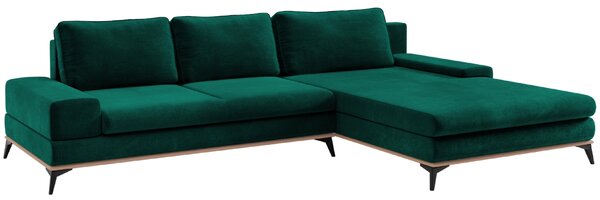 -25 % Dny MOMENTI– Windsor & Co Sametová rozkládací pohovka Astre 315 cm, pravá
