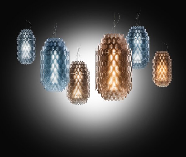 SLAMP CHNSM00ORG01T00E27EU Chantal suspension M, oranžové svítidlo pro zavěšení, 7xE27, výška 85cm