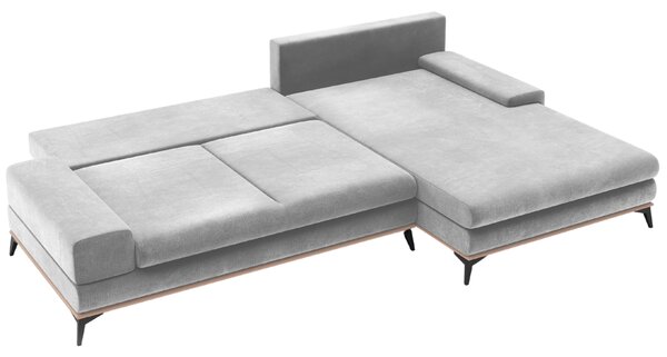 -25 % Dny MOMENTI– Windsor & Co Sametová rozkládací pohovka Astre 315 cm, pravá