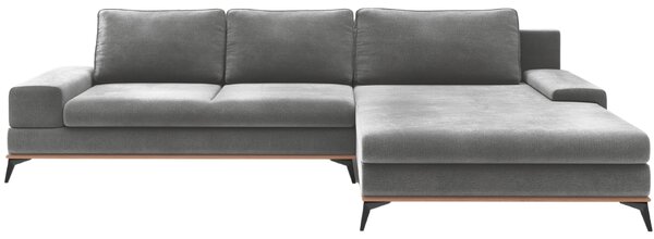 -25 % Dny MOMENTI– Windsor & Co Sametová rozkládací pohovka Astre 315 cm, pravá