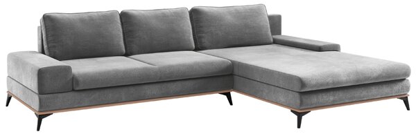 -25 % Dny MOMENTI– Windsor & Co Sametová rozkládací pohovka Astre 315 cm, pravá