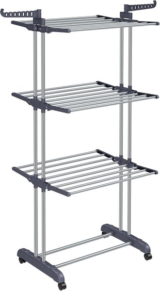 SONGMICS Sušák na prádlo Nehy 172 cm šedý/stříbrný