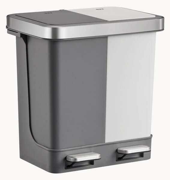 Recyklační odpadkový koš s pedálem Hana Duo, 10 + 10 l