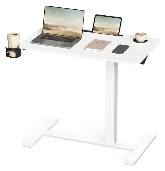 SONGMICS Výškově nastavitelný odkládací stolek Vasagle Elev 80 cm bílý