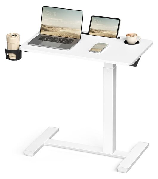 SONGMICS Výškově nastavitelný odkládací stolek Vasagle Elev 70 cm bílý