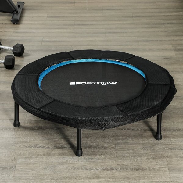 SPORTNOW 102 cm Skládací fitness trampolína s elastickou deskou a ocelovým rámem, neklouzavá s nosností 100 kg pro legové cvičení doma, v kanceláři či