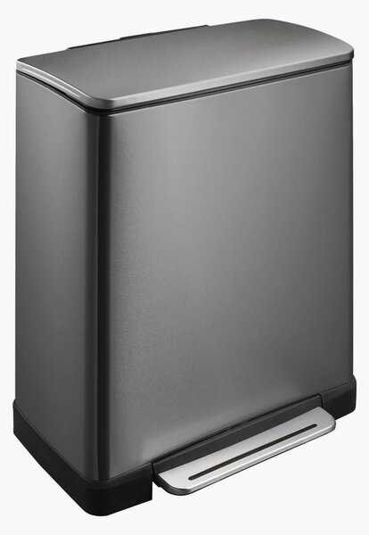 Recyklační odpadkový pedalový koš E-Cube, 28 + 18 l