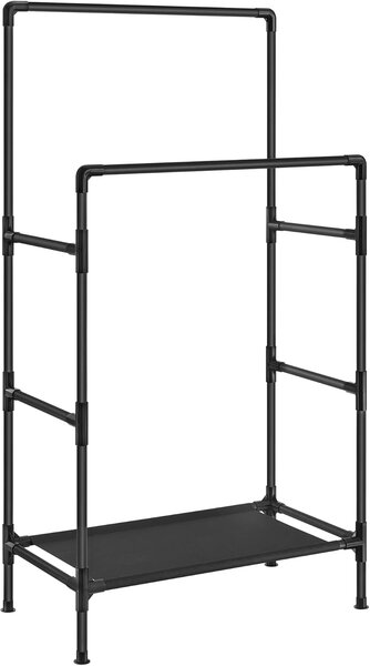 SONGMICS Dvojitý věšák na oblečení Lucaro 157 cm černý