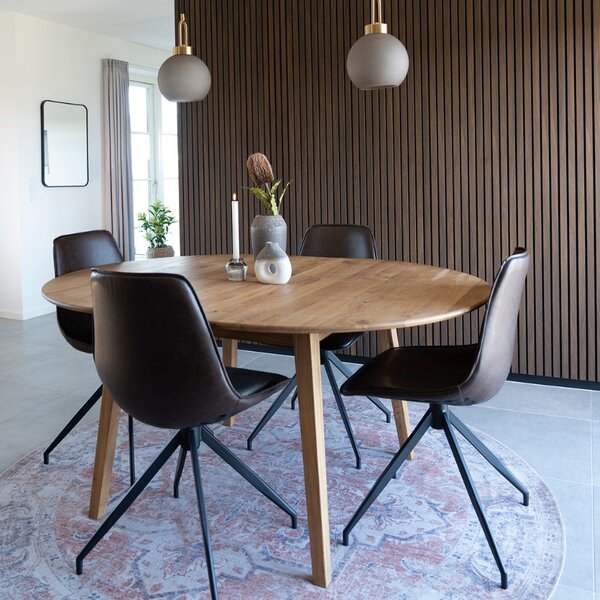 -25 % Dny MOMENTI– Nordic Living Dubový rozkládací jídelní stůl Meta 118 x 118/158 cm