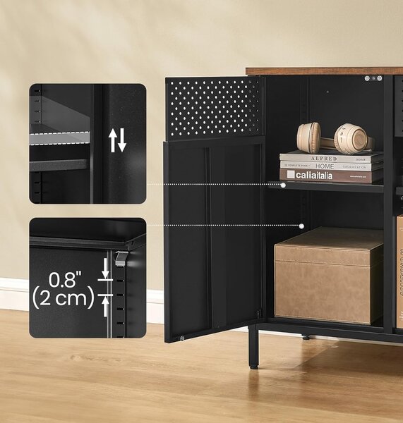 SONGMICS Komoda Vasagle Teduo 110 cm černá/hnědá