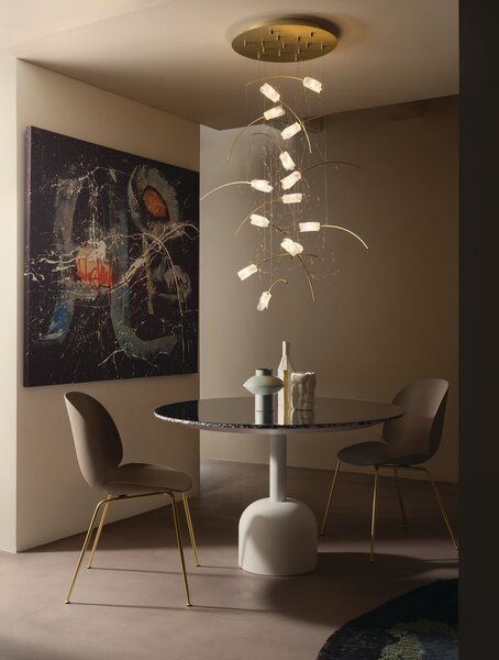 SLAMP TULSM00PRS03CLDRNCEU Tulip 7 round, závěsné designové svítidlo, 7x3,2W LED 3000K stmívatelné, průměr 50cm