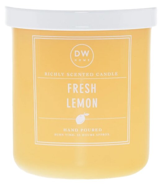 DW HOME Fresh Lemon Vonná svíčka ve skle, 247 g