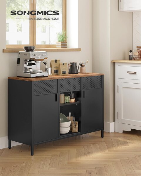 SONGMICS Komoda Vasagle Teduo 110 cm černá/hnědá