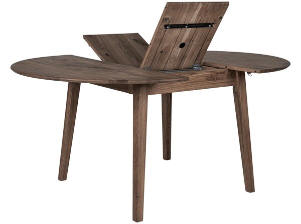 -25 % Dny MOMENTI– Nordic Living Hnědý dubový rozkládací jídelní stůl Meta 118 x 118/158 cm