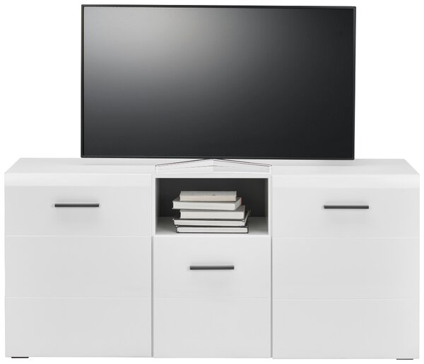 KOMODA POD TELEVIZI, antracitová, bílá, 140/64/42 cm Hom`in - TV stolky & komody pod TV