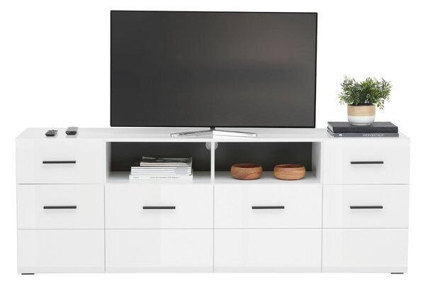 KOMODA POD TELEVIZI, antracitová, bílá, 180/63,7/41,6 cm Hom`in - TV stolky & komody pod TV