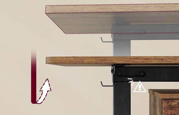 SONGMICS Nastavitelný elektrický rám pracovního stolu Vasagle Prom 90/140 cm černý