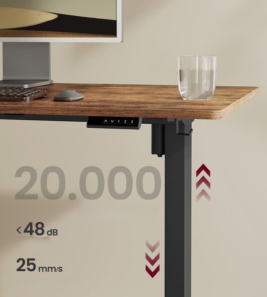 SONGMICS Nastavitelný elektrický rám pracovního stolu Vasagle Prom 90/140 cm černý