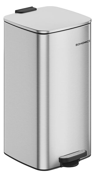 SONGMICS Odpadkový koš Amis 30 l stříbrný