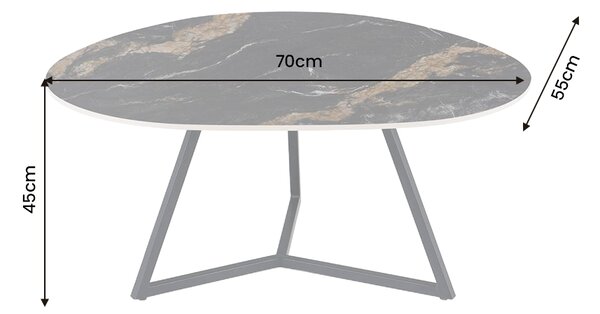 Konferenční stolek MARVELOUS AURORA ORO 70 CM keramika Nábytek | Obývací pokoj | Konferenční stolky | Kulaté