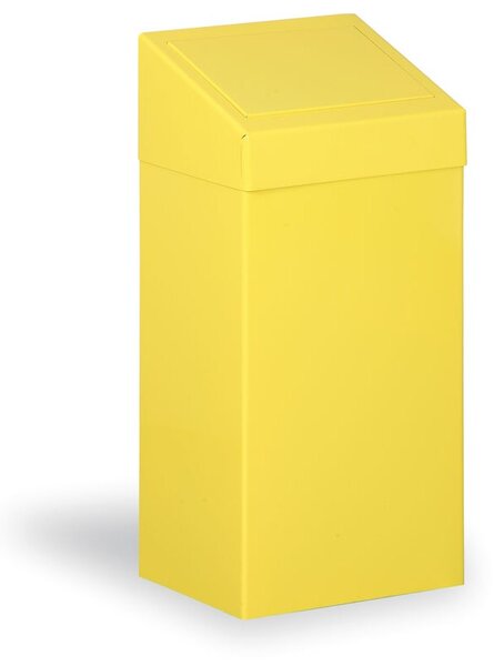 Kovový odpadkový koš na tříděný odpad, 45 l, žlutý