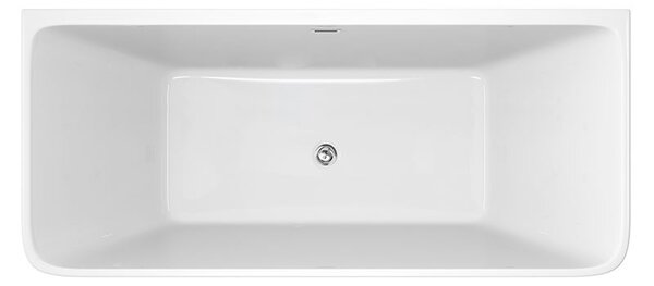 BPS-koupelny Volně stojící akrylátová vana ke stěně SOFIA 515D 170x75 bílá, odtokový komplet chrom