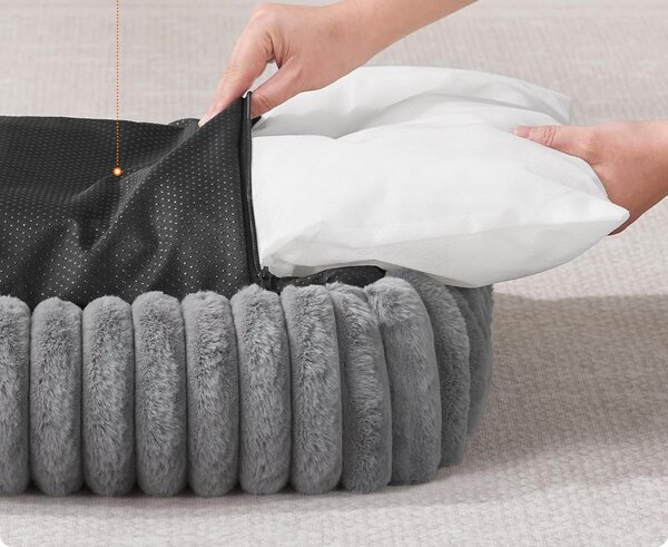 SONGMICS Pelíšek pro psy Plandy 91 cm šedý