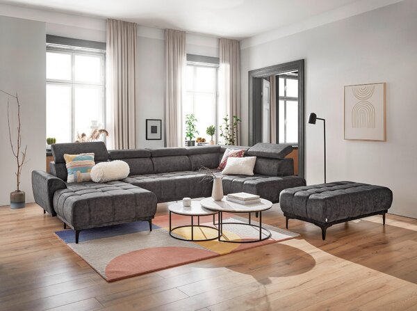SEDACÍ SOUPRAVA, textil, barvy grafitu Stylife - Sedací soupravy